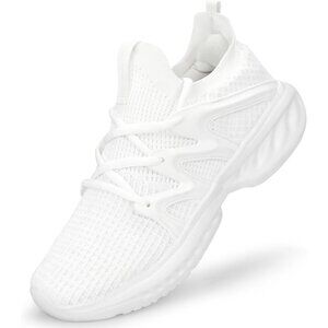 Women's A-White Lightweight Walking Workout Tennis Gym Non Slip Sneakers Shoes